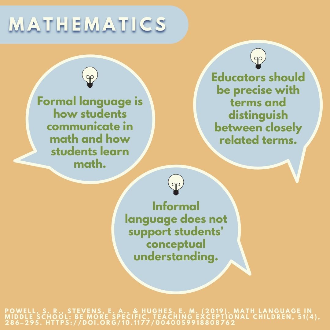 The "M" in LIME stands for "mathematics." Take a look at what LIME professor Dr. Powell shares about math language! Article: Math Language in Middle School. #limdphd <a href="/sarahpowellphd/">Sarah Powell</a>