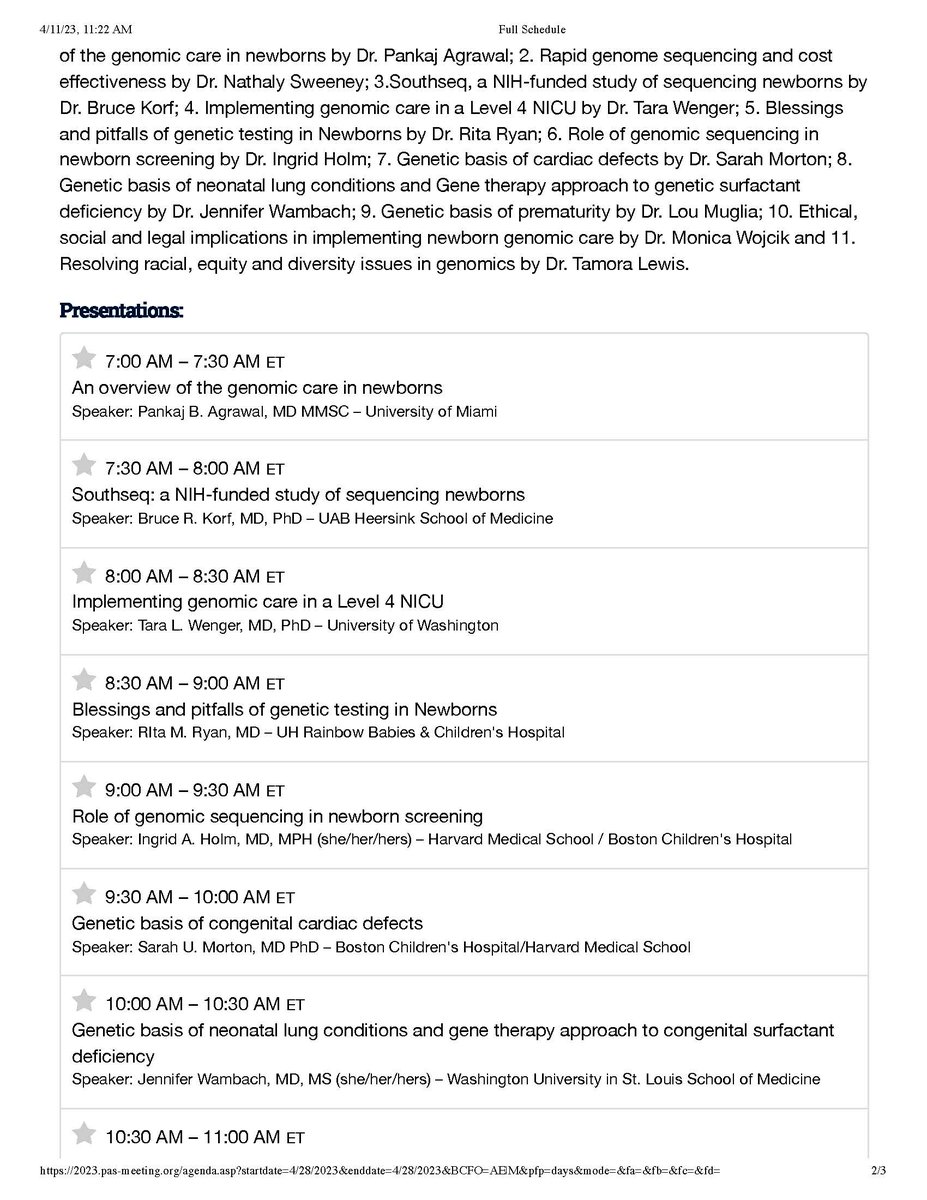 AgrawalPB_lab's tweet photo. A new course: "Genomics in Newborn Care" for Postgraduates at @PASMeeting. World experts speaking include @brkorf, @AgrawalPB_lab, @HereAtMonica, Ingrid Holm, Larry Nogee,@ritarneo, @JenniferWambach, Tara Wenger, Sarah Morton, @TamorahLewisMD @LouisMuglia . 
#neoTwitter #NICU https://t.co/V8bLT55Mqk