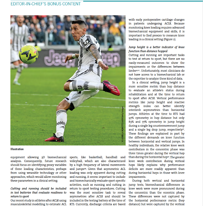 Aspetar's tweet photo. Criteria-Based Rehabilitation and Return to Sport Testing after Anterior Cruciate Ligament Reconstruction (ACLR).

What are the components of rehabilitation after ACLR?

🔗 https://t.co/IaGpE2H70i

✍️: @RoulaKotsifaki &amp; @RodWhiteley