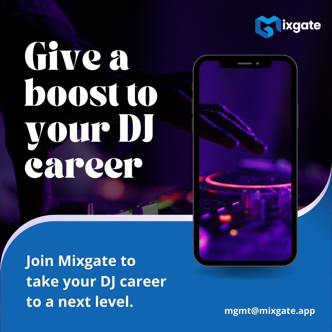 Take your DJ career to the next level with Mixgate - sign up now and elevate your success!

#Mixgate #DJs #DJcareer #Boostyourcareer #Musicindustry #Newopportunities #Joinnow #Onlineplatform #Musicnetworking #Musicpromotion