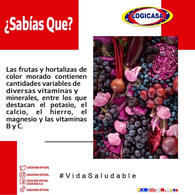 LogicasaOficial's tweet photo. #11Abril #MartesSaludable Las frutas y verduras de color morado cuentan con antioxidantes flavonoides y antocianinas; propiedades que incentivan la regeneración de tejidos y células y también con una ayuda adicional: antiinflamatoria.🍇🍆
#NoPudieronNiPodrán https://t.co/dJQbTJyY3O