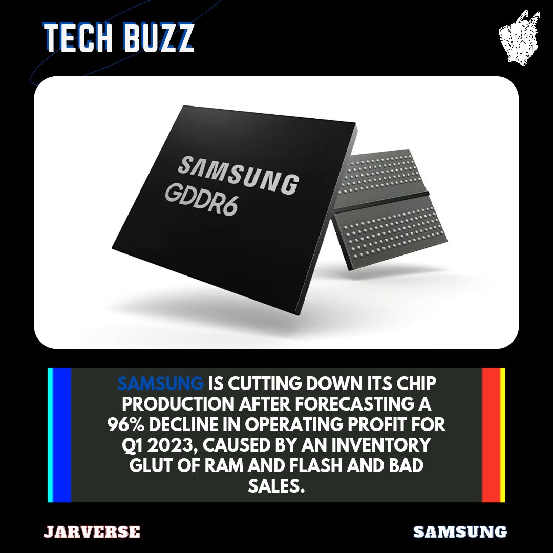 High manufacturing levels have led to an inventory build-up and a drop in memory prices.

In the Q1 forecast, Samsung's operating profit reached 600 billion won (Rs. 38,000 crores Approx)
#Samsung #SamsungMemory