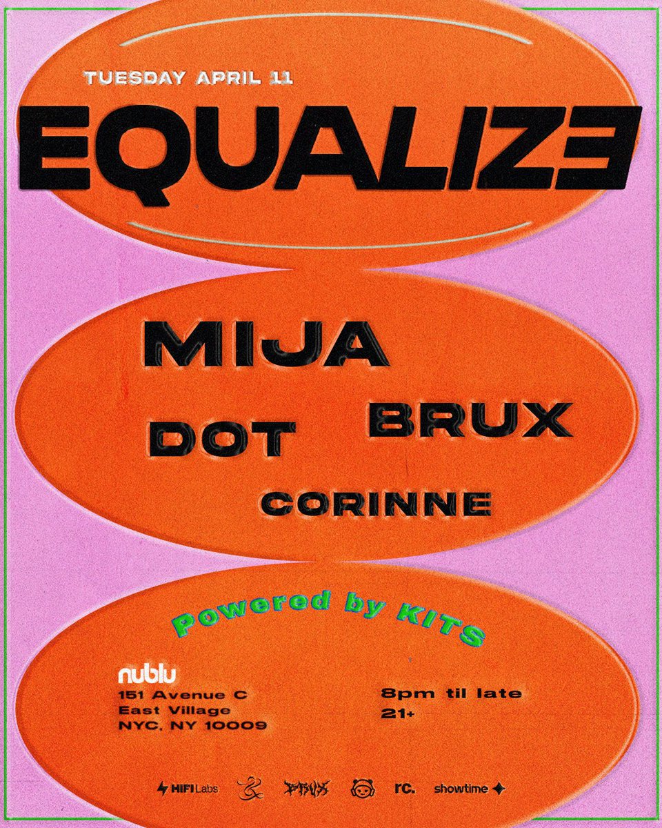 Drakulaapp's tweet photo. ✦ Tonight is THE night ✦

Join us as we party to the sounds of @hi_mija, @corprzy, @whoisbrux, @dotmvsic &amp; more at @nublu for EQUALIZE! 🪩

grab your tix here before they run out → https://t.co/ePFeRCxosc

We can't wait to see you IRL 🎉
@rhythm__co x @kitsio_ x @hifilabs https://t.co/38bFITEwct