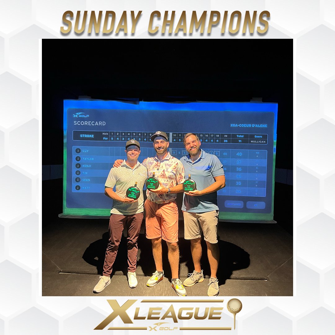 XGolfDTC's tweet photo. Congratulations to our Sunday Spring X-League Champions: JAM BOYZ 🏆🏆🏆 https://t.co/kYlM8b7HU2