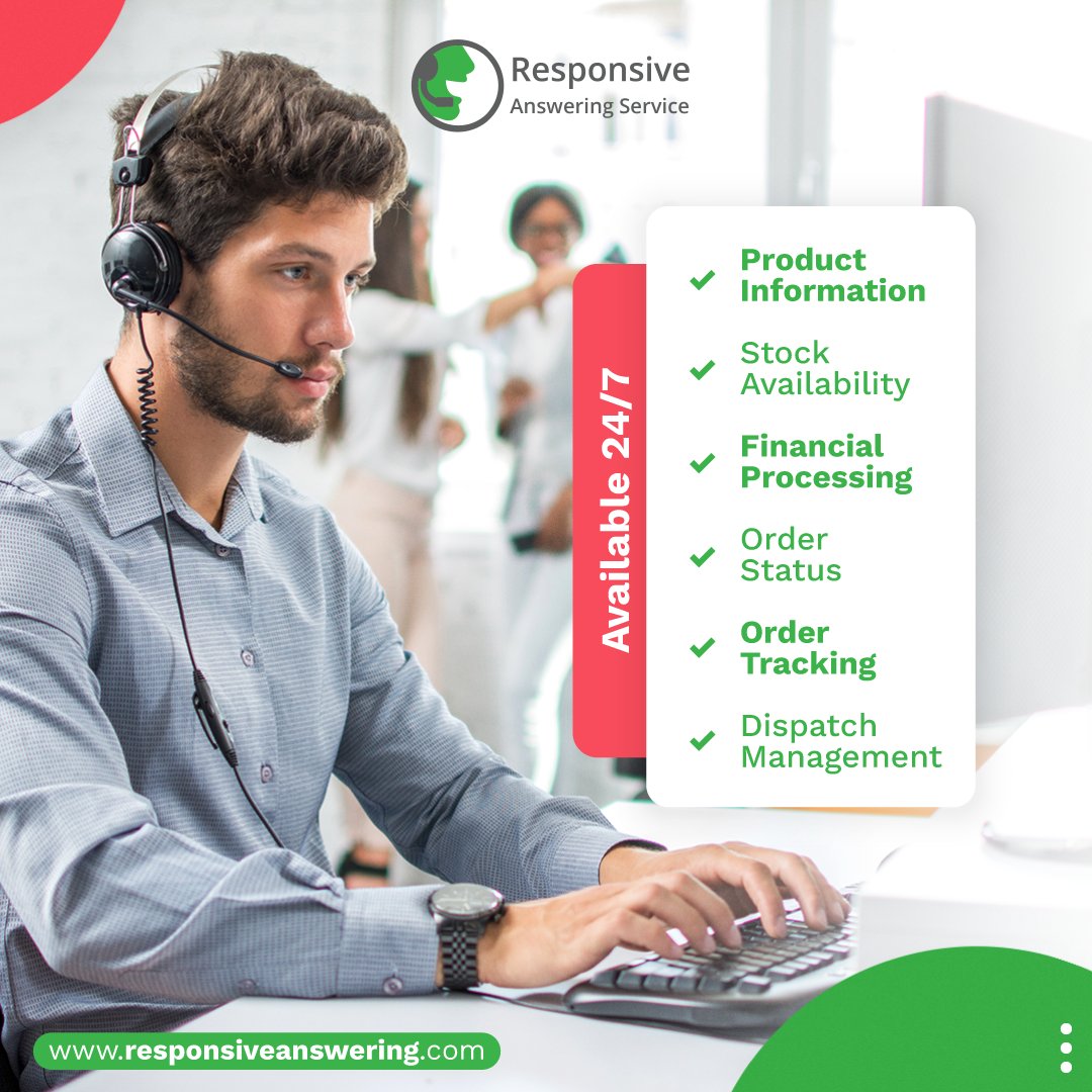 ResAnsweringSer's tweet image. Does your business need a reliable dispatching service?

#DispatchingService #AnsweringService #24/7Support #EfficientProcessing #DispatchManagement #OrderTracking #ProductInformation #StockAvailability #FinancialProcessing