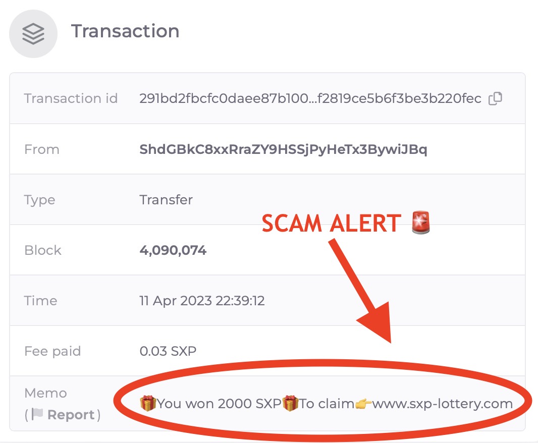 Do NOT open this scam site or you will lose your bag. #solarians $SXP
