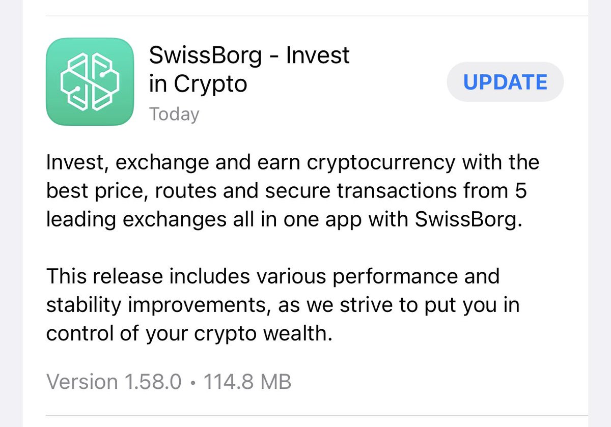 imsilviu's tweet photo. #TimeToUpdate @swissborg 🍀
#WeAreSwissBorg 💚 https://t.co/k5sYiqRmGH