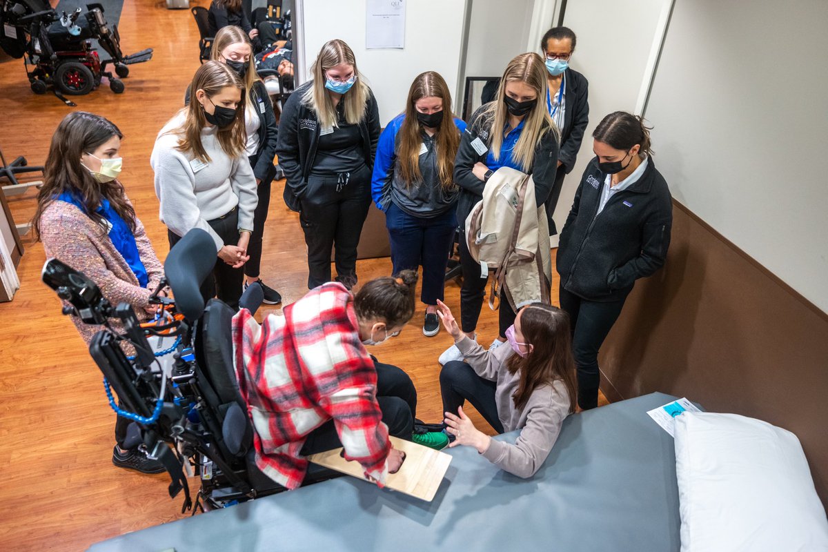 QLIRehab's tweet photo. Last week, 2nd-year students from the @Creighton University Department of Occupational Therapy participated an immersive workshop led by QLI OTs and clients from our Spinal Cord Injury Rehabilitation Program. https://t.co/lNDHoBfR6N