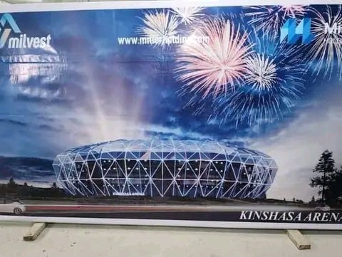 CongoNouveau24's tweet photo. La maquette de KINSHASA ARENA est enfin dévoilée!🇨🇩

Kinshasa Arena, est une arène qui sera construite à Kinshasa, à côté du stade des #Martyrs. Les travaux de construction seront effectués par l’entreprise turque #SUMMA🛡️💫. https://t.co/rfuTKgLUSo