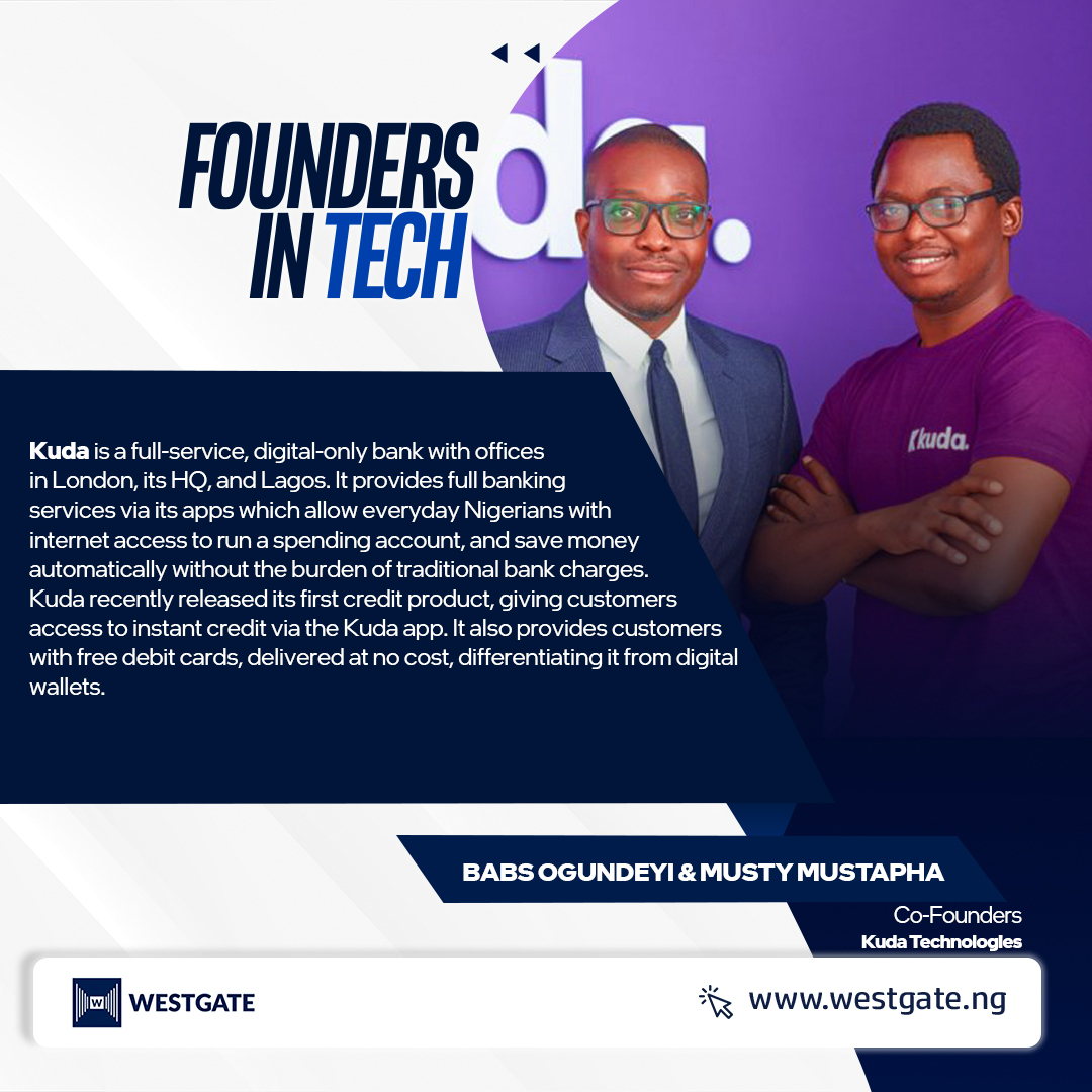 westgateng_'s tweet image. Babs Ogundeyi and Musty Mustapha 💻🌏

Today&apos;s edition of #foundersintech features Babs Ogundeyi and Musty Mustapha. The 45 and 40-year-old co-founded the fintech company operating in Nigeria and the UK in January 2017. 

(1/3)