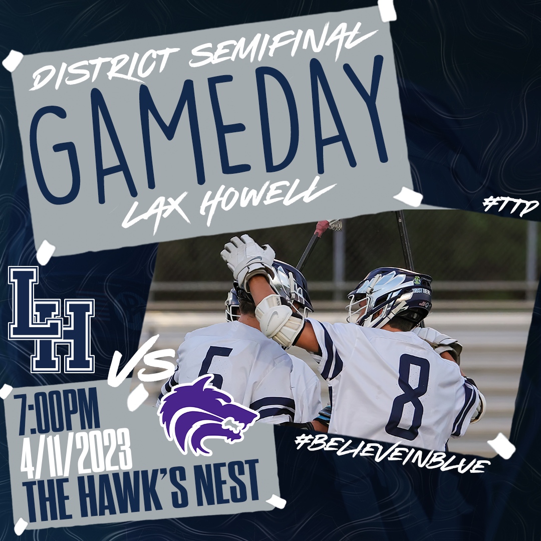 LHBoysLax's tweet photo. District Semifinal Time! We are hosting the District Tournament so come and watch us take on Timber Creek! #TTP #BIB #LaxHowell #GMIS https://t.co/4gvK0Li0Eh