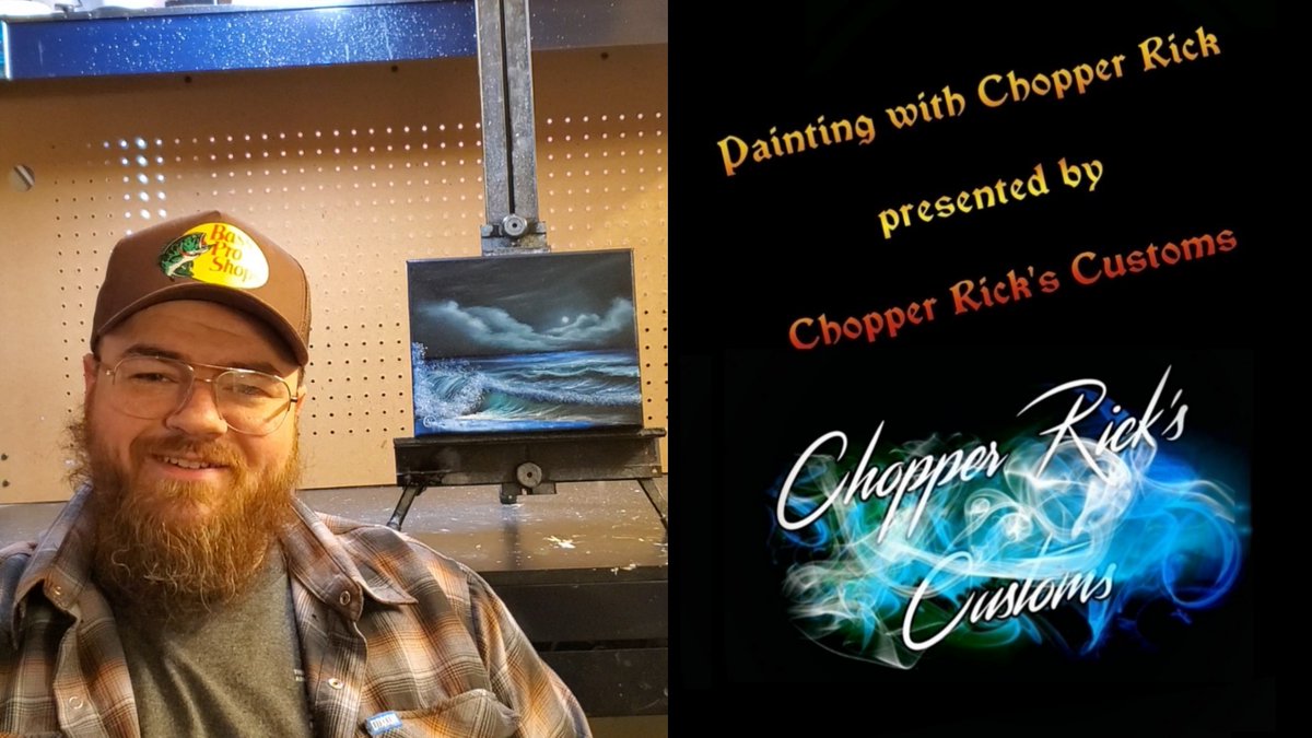 2 full-length tutorials on YouTube! Follow along and make this nice little beginner Seascape! - Chopper Rick youtube.com/@chopperricksc… #ChopperRick #ChopperRicksCustoms #PaintingWithChopperRick #OilPaint #WetOnWet #Seascape #Art #SWMissouri #NEOklahoma #NWArkansas #SEKansas