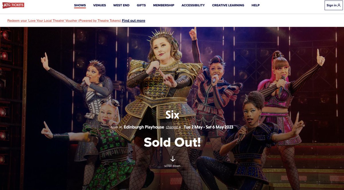 hsnellmktgpr's tweet photo. Don't lose ur head, @sixthemusical has only gone and sold out at Edinburgh Playhouse! 👑

#marketing #theatre https://t.co/T34HuDkIzc