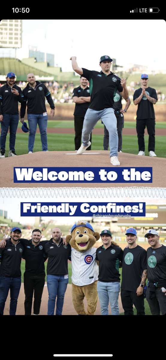 Big night at Wrigley throwing out the first pitch. Huge shout out to our new pal the Cubs 🤝🤝🤝

📸: @cubs