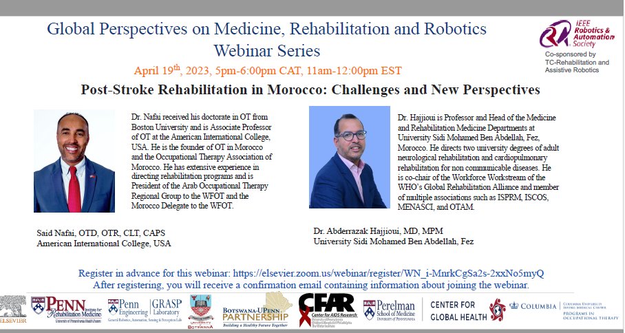Rehab Robotics Lab (@pennrehabrobots) on Twitter photo GPMRR April 19th Seminar
Register in advance for this webinar: elsevier.zoom.us/webinar/regist…
After registering, you will receive a confirmation email containing information about joining the webinar. GPMRR April 19th Seminar
Register in advance for this webinar: elsevier.zoom.us/webinar/regist…
After registering, you will receive a confirmation email containing information about joining the webinar.