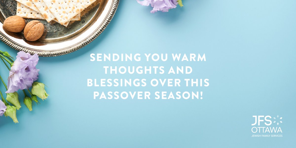 Please be aware that our JFS offices will be closed on Wednesday, April 12 &amp; Thursday, April 13 for #Passover. 
 
From all of us at JFS, we are sending warm thoughts and blessings as you gather at the Sedar to celebrate with those you love.