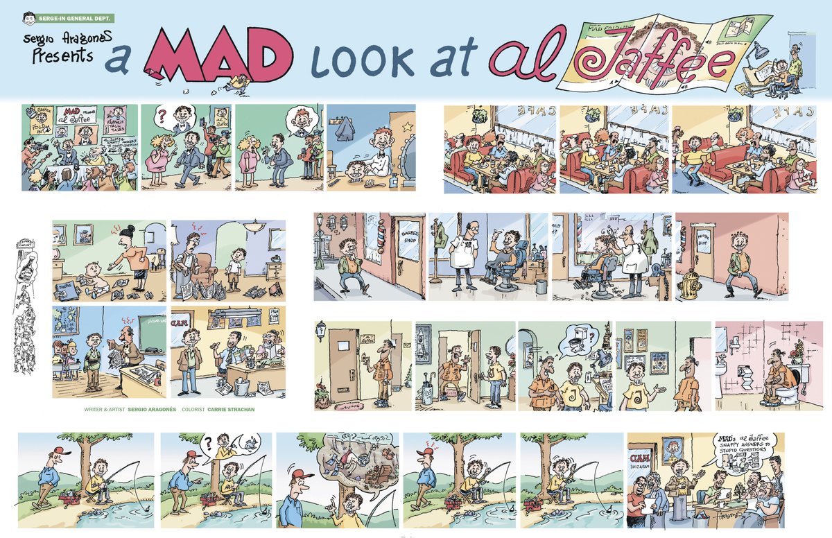 HabsHappy's tweet photo. I want to take the time to pay my respects for an artist I grew up with as a youngster. Don't know what my MAD Magazine collection is worth but I'm missing about 10 issues from #32 to #400. RIP Al Jaffee. U may have passed on but ur body of art will live on Forever! #RIPAlJaffee https://t.co/9X5mvKjaXN