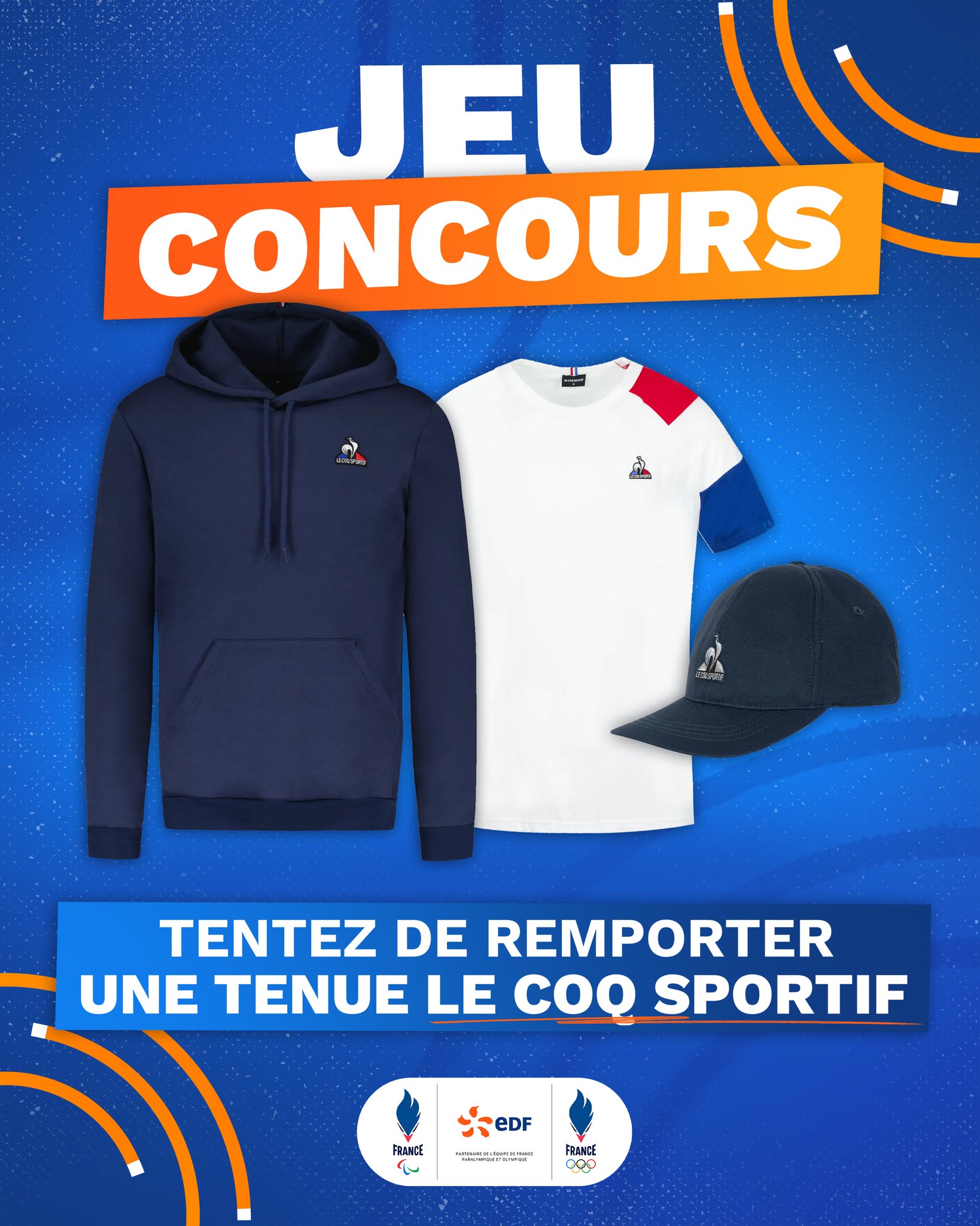 Energie du Sport on X JEU CONCOURS A l approche des beaux jours tentez de remporter une tenue Le Coq Sportif avec une casquette un tee shirt et un sweat