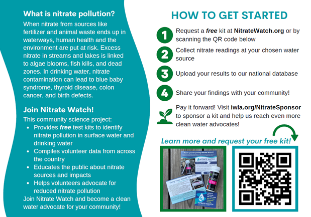 Iowans -- interested in testing your local public waterbodies for nitrate? <a href="/IWLA_org/">Izaak Walton League of America</a> is still handing out FREE nitrate test kits to Iowans. Order yours today! iwla.org/water/stream-m…