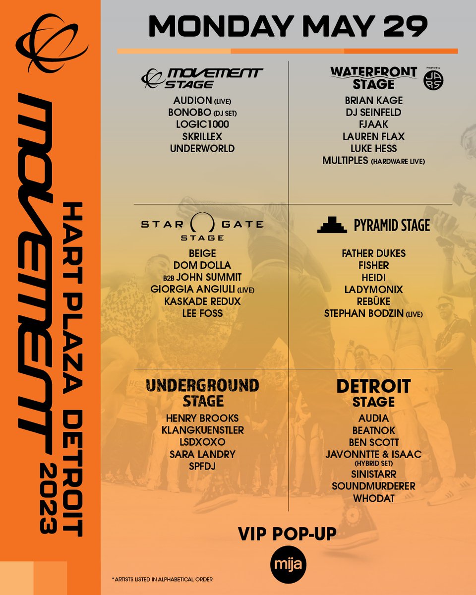 Movement 2023 lineup