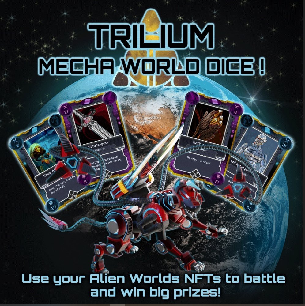Waxian News 📢

You can use your <a href="/AlienWorlds/">Alien Worlds Official</a> NFTs to battle in <a href="/FGL_NFT/">FGL NFT Games</a> Mecha World and win awesome prizes!

I will give away 3 Mecha´s NFTs to the person that comments with the least likes, you have 24 hours👇