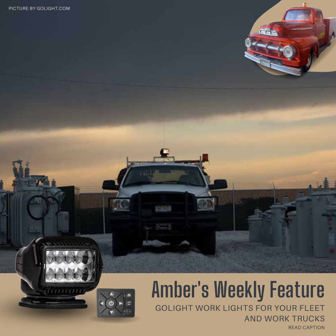 LightingQuest's tweet image. Amber the truck would like to share her featured item of the week! 

Golight work lights are an amazing tool to add to your vehicle. These lights offer powerful illumination in the darkest of conditions.

#worklights #worklight #worklighting #lighting #fleet #calgary #yyc