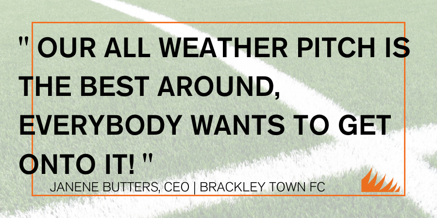 Team TigerTurf (@teamtigerturf) on Twitter photo WATCH | <a href="/BrackleyTownFC/">Brackley Town FC</a> CEO Janene Butters talks us through how their new Premier Pro Elite field is impacting the club and their community.
ow.ly/f7kL50NyrvN
<a href="/velocitysportuk/">Velocity Sports Ltd</a> WATCH | <a href="/BrackleyTownFC/">Brackley Town FC</a> CEO Janene Butters talks us through how their new Premier Pro Elite field is impacting the club and their community.
ow.ly/f7kL50NyrvN
<a href="/velocitysportuk/">Velocity Sports Ltd</a>