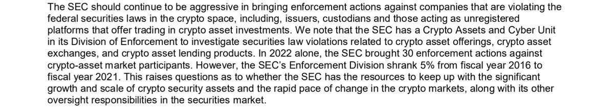lex_node's tweet photo. Investor Advisory Committee to SEC ("independents" advising SEC on desirable policy to protect investors) recommends SEC treat essentially all tokens as securities and pursue aggressive enforcement... argues crypto harms racial minorities

infuriating take but par for the course https://t.co/eJFMNQaP1e