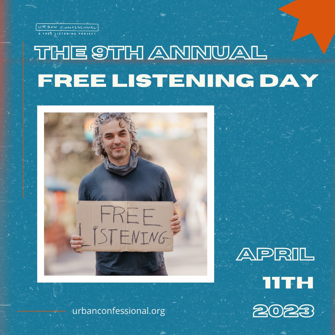 TODAY: The 9th Annual Free Listening Day!! ⁠
⁠
Register as a Free Listener and join the movement!
👉 urbanconfessional.org/fld2023