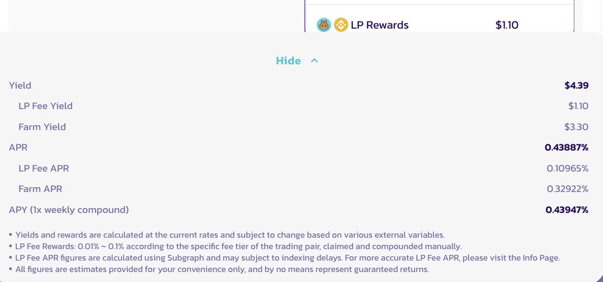 PancakeSwap🥞Ev3ryone's Favourite D3X on Twitter "8/ Calculate Farming