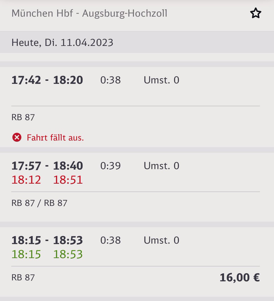 Und weiter geht das #GoAhead Desaster… bin mittlerweile in Zug Nummer 3 um aus München zurück nach Augsburg zu kommen.
