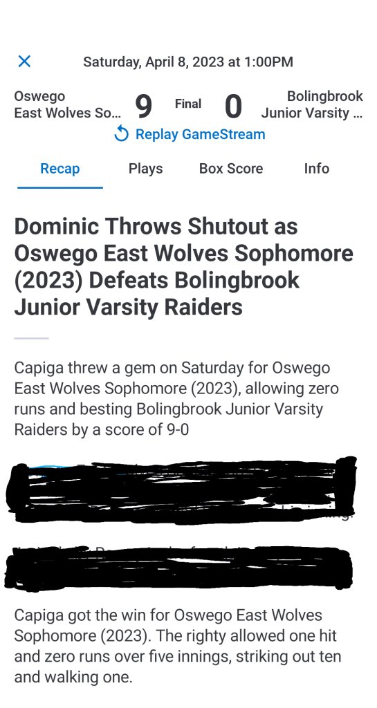 SavageBBClub's tweet photo. Savage 16u Dominic Capiga (@domj1424) twirled a GEM for his Oswego East HS team this past Saturday! 

CG Shutout
5 innings
60 pitches
76.7 K%
10 K’s

💎THAT IS EFFICIENT💎
Keep rolling Dom!! https://t.co/zZPpk4eAVX