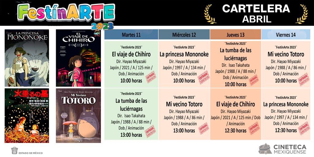 Checa la #CarteleraSemanal de la @CinetecaEdomex, presentará películas en el marco de #FestínARTE que no te puedes perder. 
Consulta más detalles en: cineteca.edomex.gob.mx
@CulturaEdomex