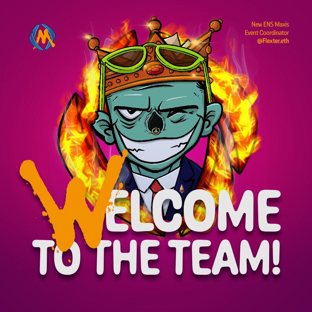 ENSMaxisNFT's tweet image. Amazing news! Our community member stepped up and made our IRL events a reality ahead of schedule. With 3 successful events under his belt, we've welcomed @FlexterEth as our official ENS Maxis Event Coordinator. Join us in giving him a warm welcome!
〽️🤝🧡💙