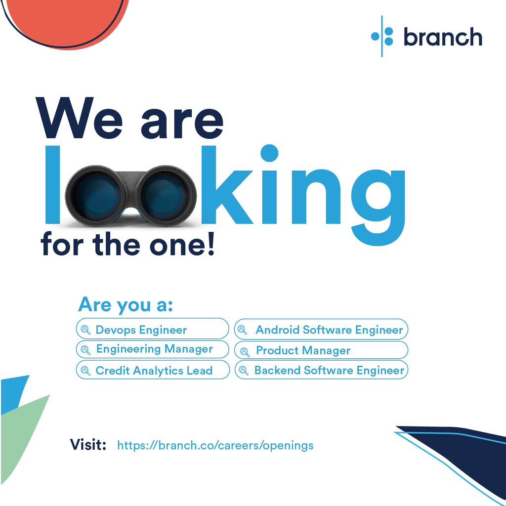branch_ng's tweet photo. Join the team that's changing the game! We're looking for talented individuals to help us provide financial access to everyone. Ready to make a difference?Apply now!
#branchloans #branchinvestments #branchtransfers #betterthanyourbank #jobvacany #hiring #applyforjobs #branchjobs https://t.co/6DuYw47E2O