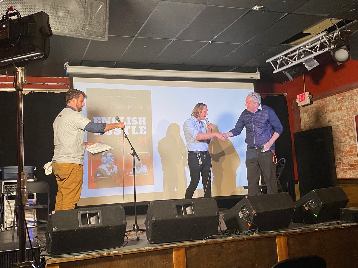 AbelmannFilms's tweet photo. We had a great time this weekend at @BIFFBloomFest. We watched a ton of amazing films from filmmakers near and far and #EnglishHustleFilm won the award for Best International Film! Thank you #BIFF2023 for having us! 🏆🎬 #BIFF #bloomingtonindiana #biffbloom #filmfestival https://t.co/9tzqyjmAES
