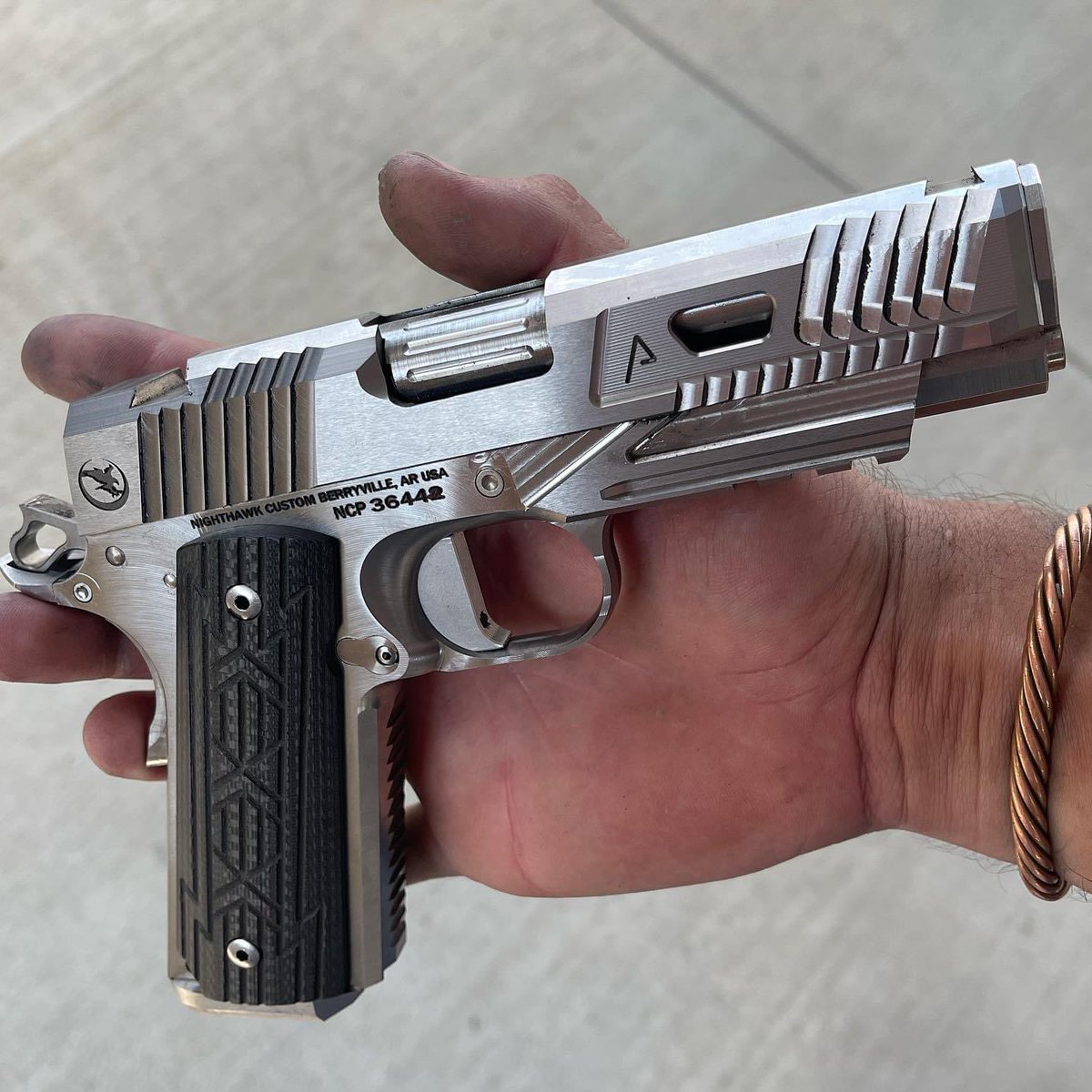 NighthawkCustom's tweet photo. Freshly built Agent 2 in the raw heading to test fire. Then the hand prep/bevels begins 🇺🇸

#Agent2 #NighthawkCustom #Custom1911 #NighthawkCustomAgent2 https://t.co/yuo2HeBOT5