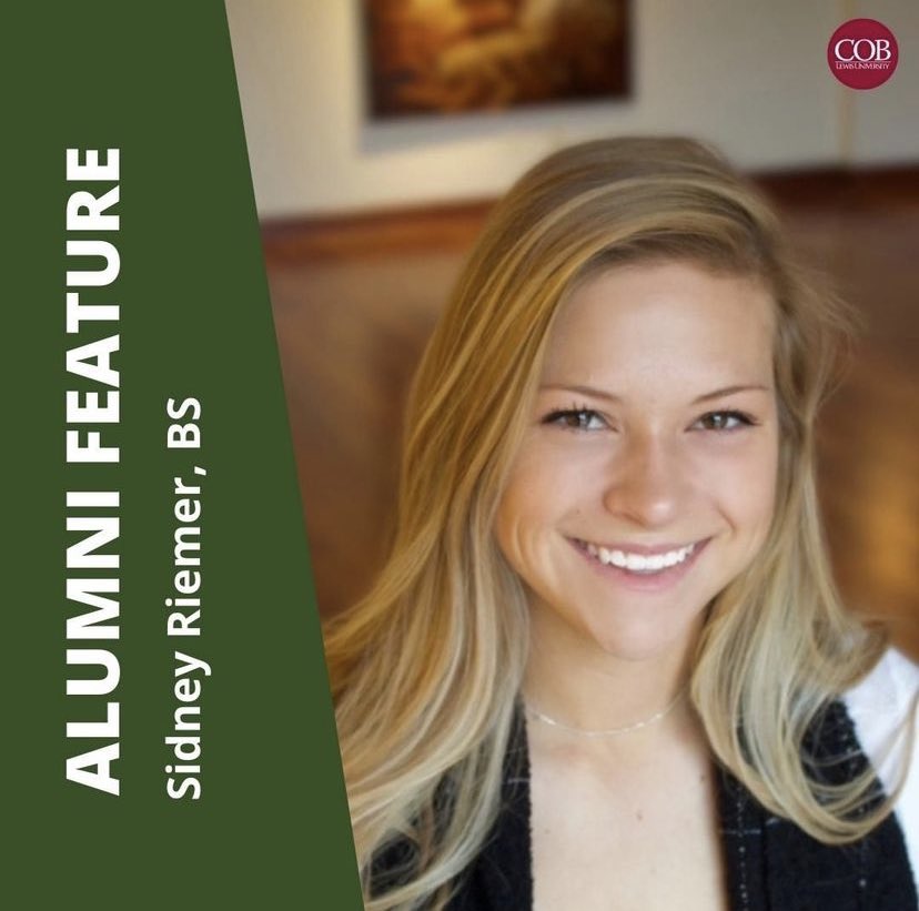 Ryan D. Butt (@lewisucobdean) on Twitter photo Sidney Riemer (‘20) was a Marketing major minoring in PR & Graphic Design. She played for <a href="/LewisWSoccer/">Lewis Women's Soccer</a>, worked as a campus ambassador, and was part of the CoB Marketing Team & Student Advisory Board. She is currently a field marketing manager for <a href="/panerabread/">Panera Bread</a>. #LewisUCoB Sidney Riemer (‘20) was a Marketing major minoring in PR & Graphic Design. She played for <a href="/LewisWSoccer/">Lewis Women's Soccer</a>, worked as a campus ambassador, and was part of the CoB Marketing Team & Student Advisory Board. She is currently a field marketing manager for <a href="/panerabread/">Panera Bread</a>. #LewisUCoB