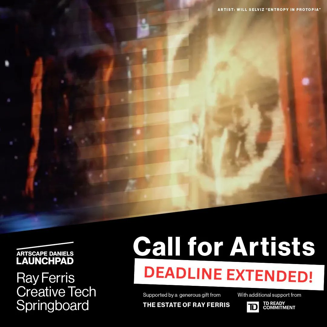 DEADLINE EXTENDED!

Don't miss out! Applications for The Ray Ferris Creative Tech Springboard have been extended to April 14!
If you’re an emerging creative looking to innovate your craft with the latest advancements in technology, this program is for you. buff.ly/3n85PzL