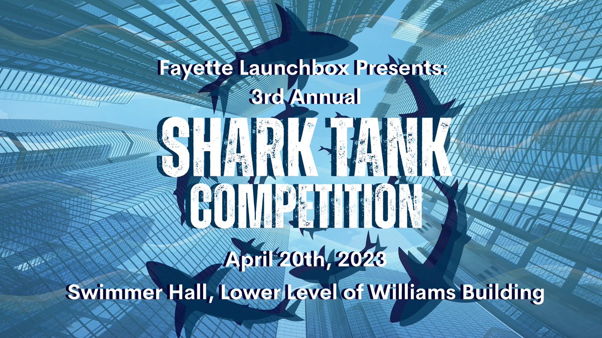 flaunchbox's tweet photo. We are just a little over a week away from the 3rd annual Shark Tank competition! 

Join us April 20th as local entrepreneurs present the ways in which their product or service benefits the community! https://t.co/jrutPNWCbn