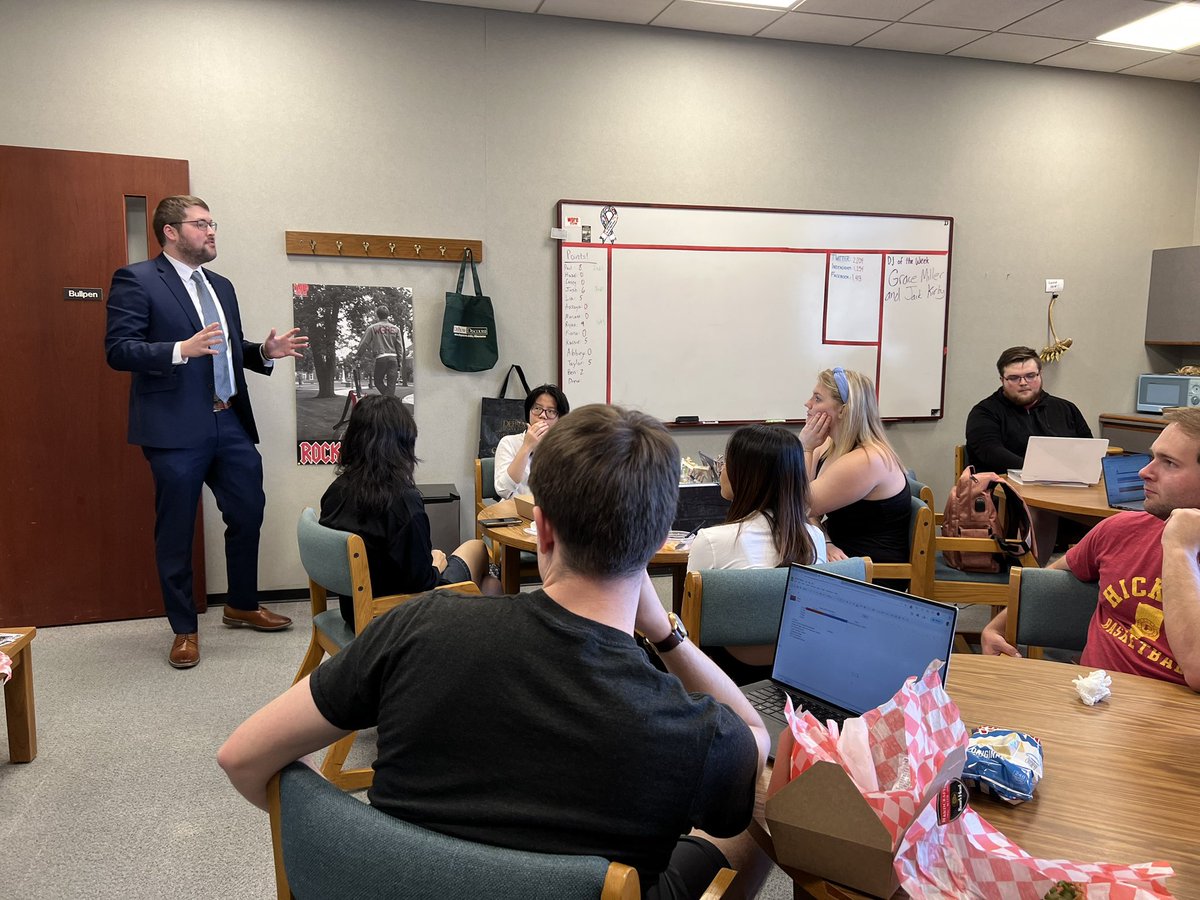 DePauwMeFe's tweet photo. John Herrick ‘10, McWethy Mentor “Don’t stop talking to people.” @WGRERadio https://t.co/l4A0B3ZkqV