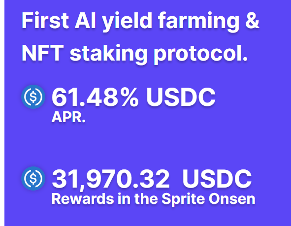 SpriteOnsen's tweet image. Remember the post-minting strategy with #SpriteAI maximizes USDC yield growth potential! 💰💹

See the growth of USDC yields in the image below

It&apos;s been on exponential growth over the weeks.

Don&apos;t be late to the party 🎉🎊

Visit spriteonsen.app and mint your NFTs now!
