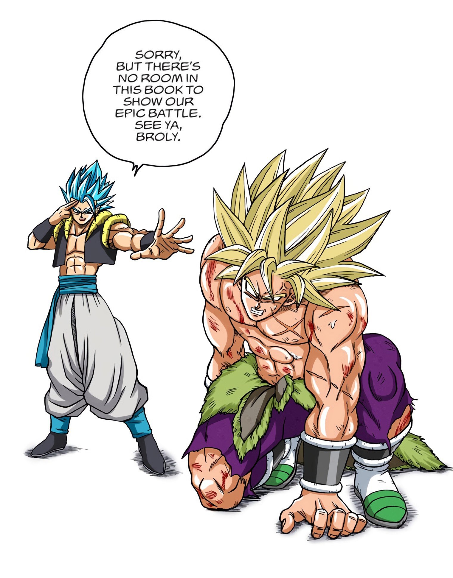 DragonBallSuperLAT🉐 on X: Gogeta Blue and Broly at the end of