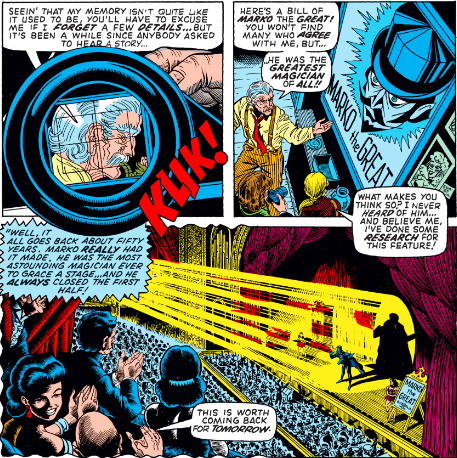 MarvelADay's tweet photo. #MarvelADay #Fear9 Hearken ye to the tale of Marko the Great. The Greatest Magician of All if you believe the caretaker. - VA https://t.co/SNSgcqeqv7