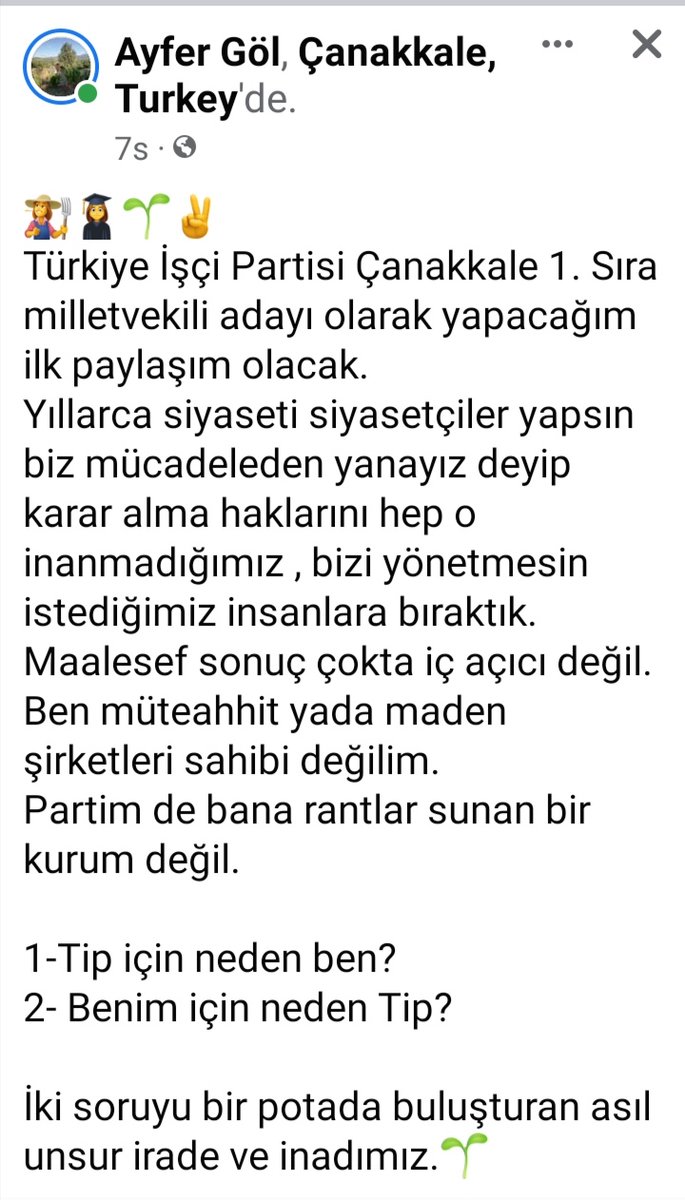 Çanakkale, Ayfer Göl.. Nihayet sesler yükseliyor. Güzel sesler yükseliyor