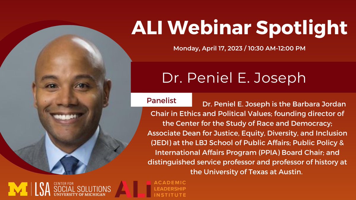 University of Michigan Center for Social Solutions (@umsocsolutions) on Twitter photo Meet the moderator and panelists for our upcoming ALI Webinar (4/17)! <a href="/DrKatriceAlbert/">Dr. Katrice Albert</a> , <a href="/DrRobSellers/">Dr. Rob Sellers</a>, and <a href="/PenielJoseph/">Dr. Peniel E. Joseph 🇭🇹🇺🇸</a> will be discussing DEI in a political and post-affirmative action world. More information and registration: t.ly/niLp Meet the moderator and panelists for our upcoming ALI Webinar (4/17)! <a href="/DrKatriceAlbert/">Dr. Katrice Albert</a> , <a href="/DrRobSellers/">Dr. Rob Sellers</a>, and <a href="/PenielJoseph/">Dr. Peniel E. Joseph 🇭🇹🇺🇸</a> will be discussing DEI in a political and post-affirmative action world. More information and registration: t.ly/niLp