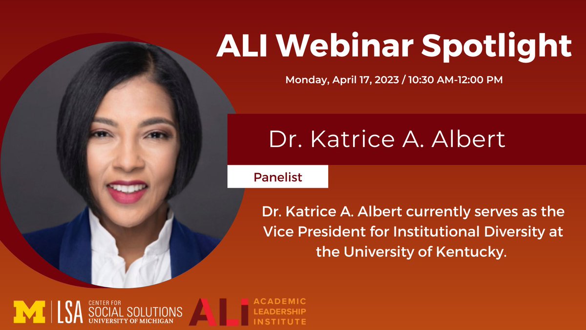 UMSocSolutions's tweet photo. Meet the moderator and panelists for our upcoming ALI Webinar (4/17)! @DrKatriceAlbert , @DrRobSellers, and @PenielJoseph will be discussing DEI in a political and post-affirmative action world. More information and registration: https://t.co/xbVPe1SGmB https://t.co/U1HW4Ym17E