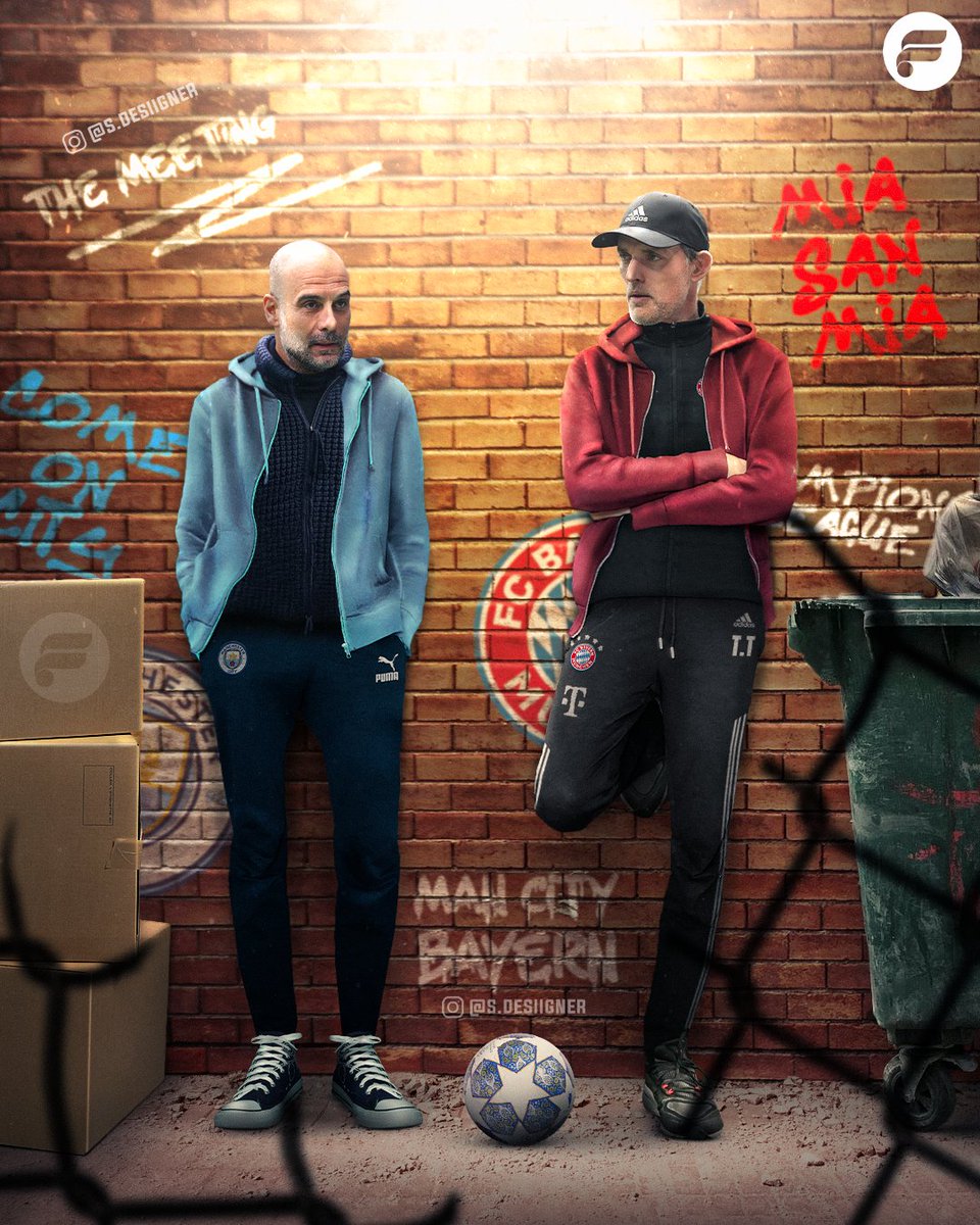 S_desiigner's tweet photo. The Meeting between Pep guardiola &amp; Thomas Tuchel in the Champions League ⚽️🔥

Man City vs Bayern 🍿

#championsleague #football #ucl #mancity #bayern #manchestercity #bayernmunchen #cityzens #miasanmia #ComeOnCity #pepguardiola #guardiola #tuchel #thomastuchel #MCIFCB https://t.co/n6biBlPUUi