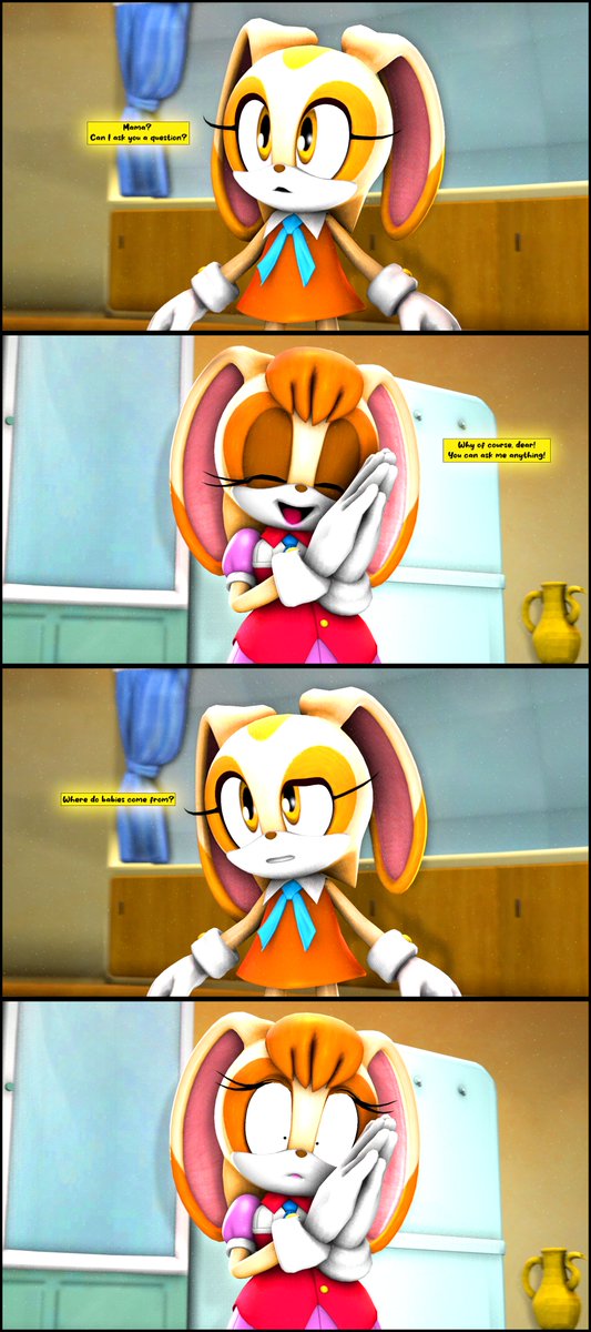 Ah yes, the one question all parents dread. #SonicTheHedeghog #vanillatherabbit #CreamTheRabbit