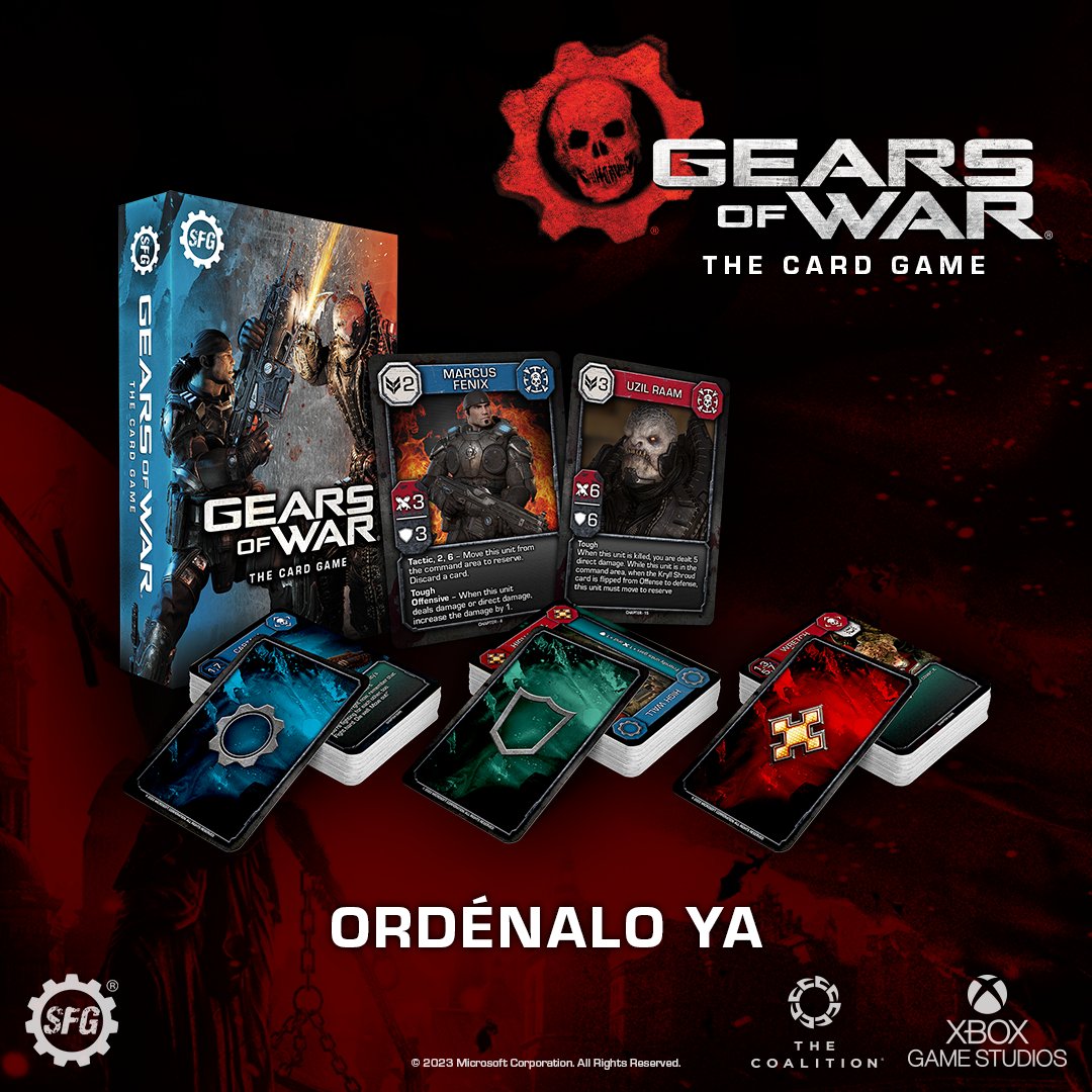 Domina el campo de batalla. 

Ya está a la venta el juego de cartas de Gears of War. Disponible en inglés y español: xbx.social/6016gyMyy